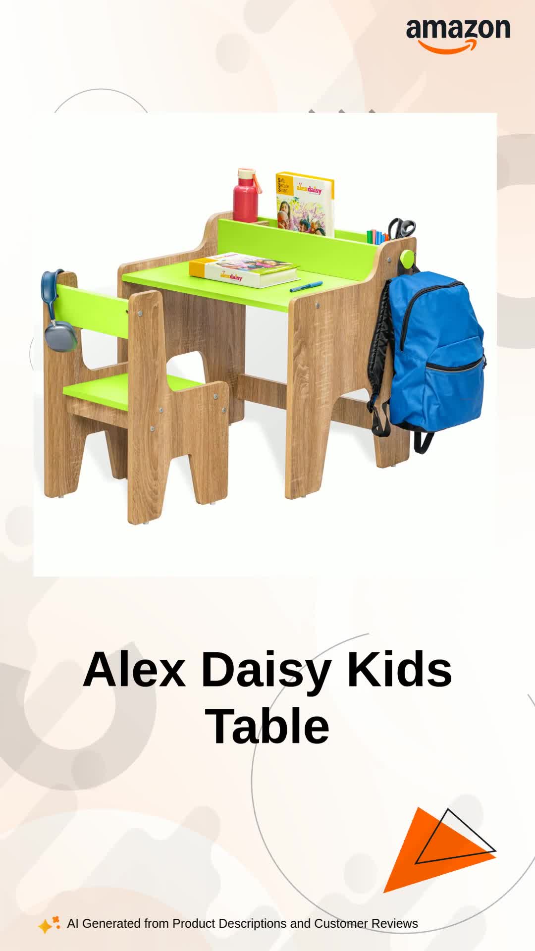 SA DAY FOAMLESSENCE & SA TABRIGHTセット Alex Daisy Norway Kids Study Table & Chair Set for 3–12 Years